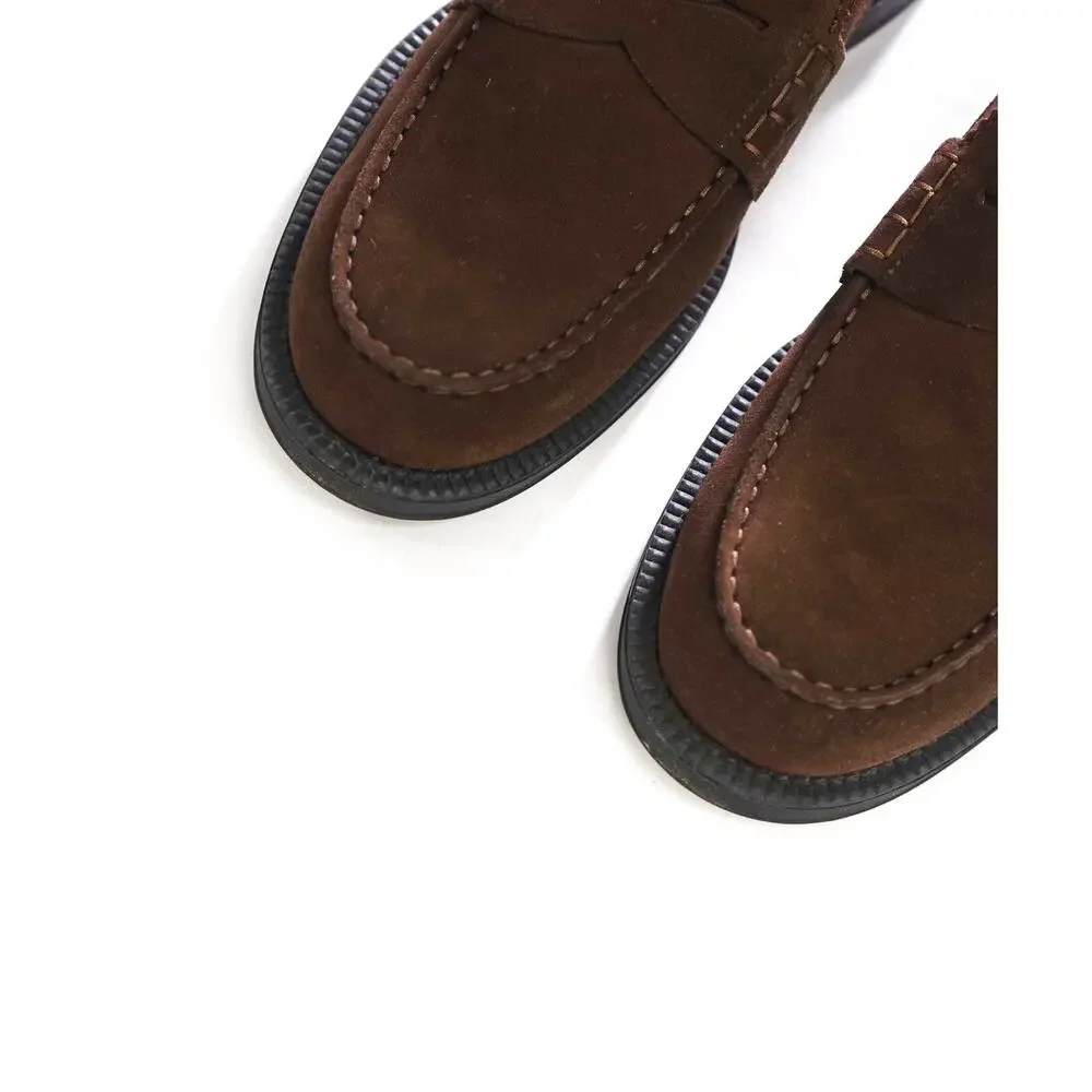 $875 TOD'S - Boston Brown Suede Penny Loafers - US 8 (7UK)